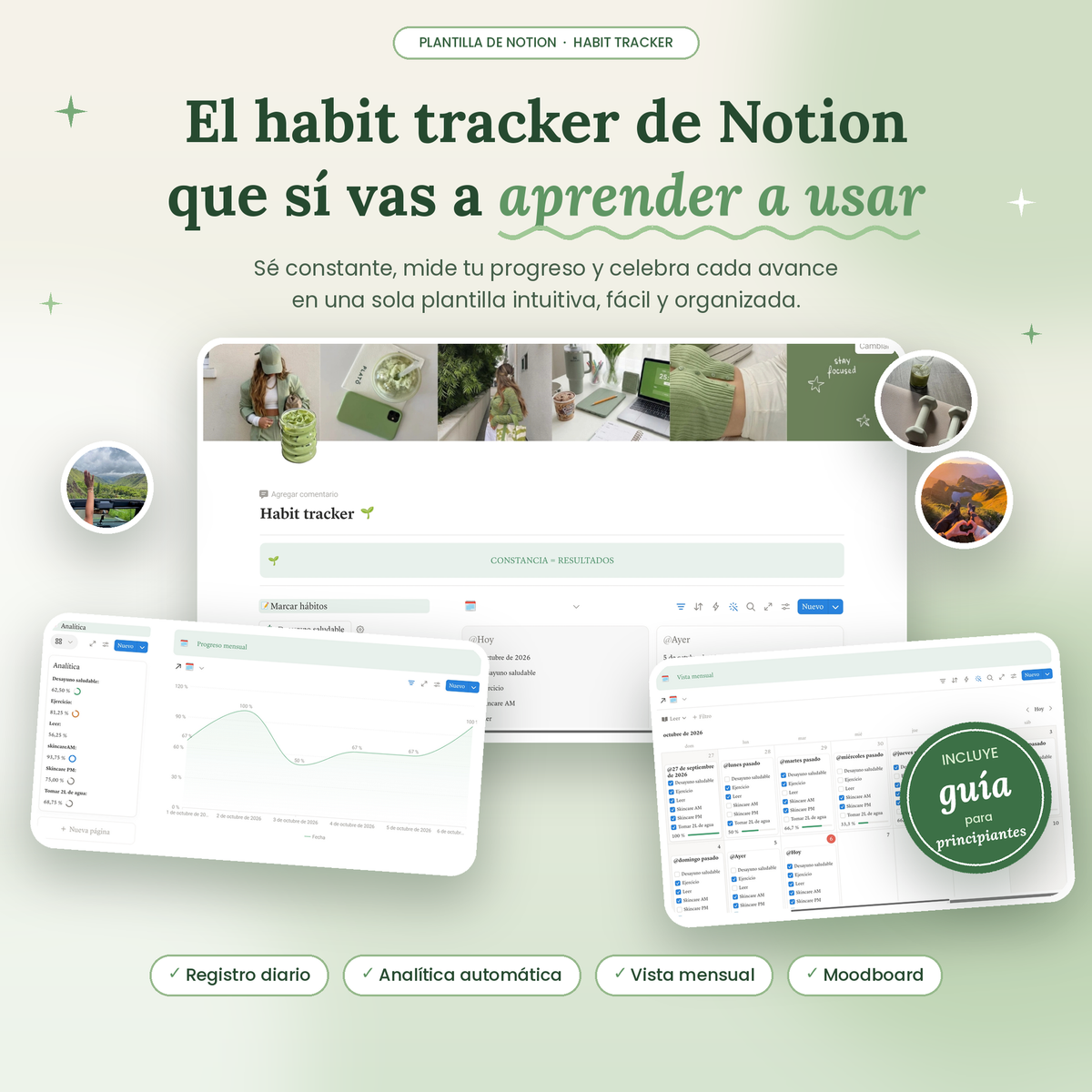 Habit tracker para notion + guia de uso para principiantes.